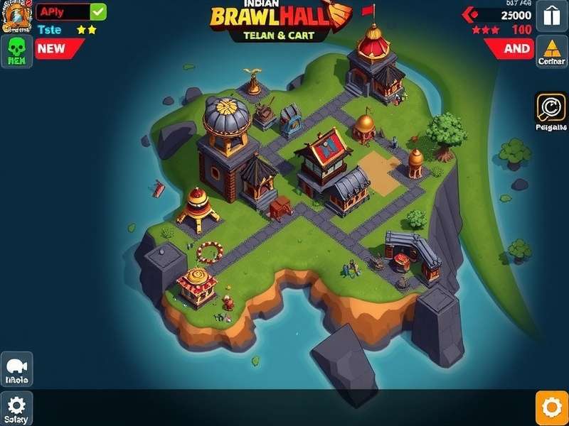 Kings Pass Brawlhalla map layout showing platforms and blast zones