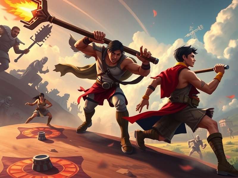 Brawlhalla x Attack on Titan crossover key visual featuring Levi, Mikasa, and Eren in-game skins