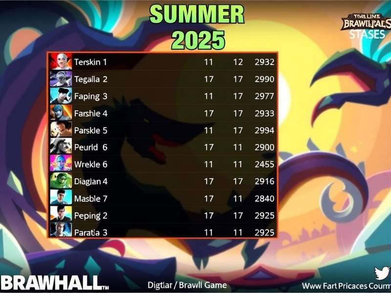 Brawlhalla Summer 2025 Tier List Visualization