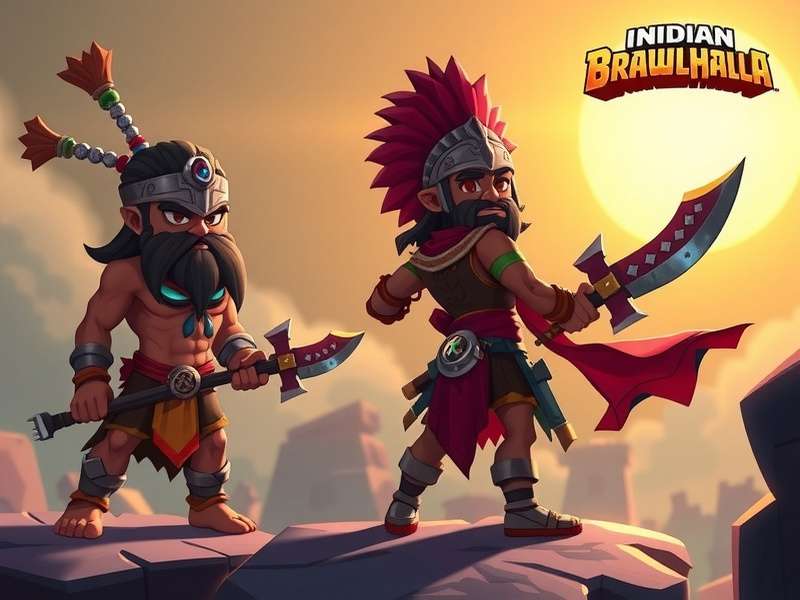 Brawlhalla characters showcasing different weapons