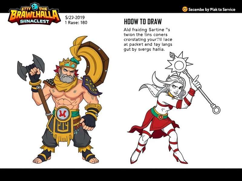 Bodvar character drawing progression stages