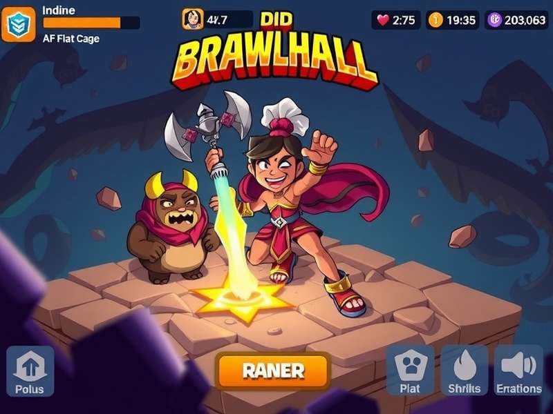 Brawlhalla Ranked Mode 2024 competitive gameplay screenshot showing two legends fighting