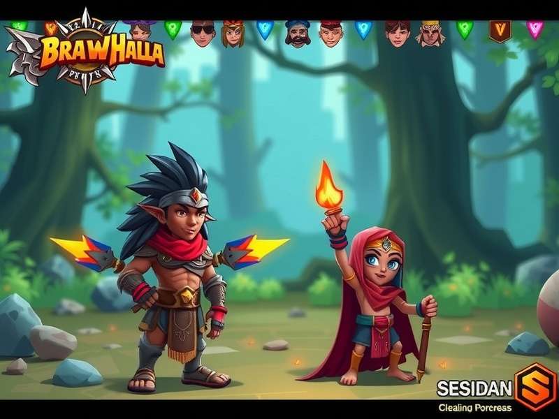 Brawlhalla game characters in action