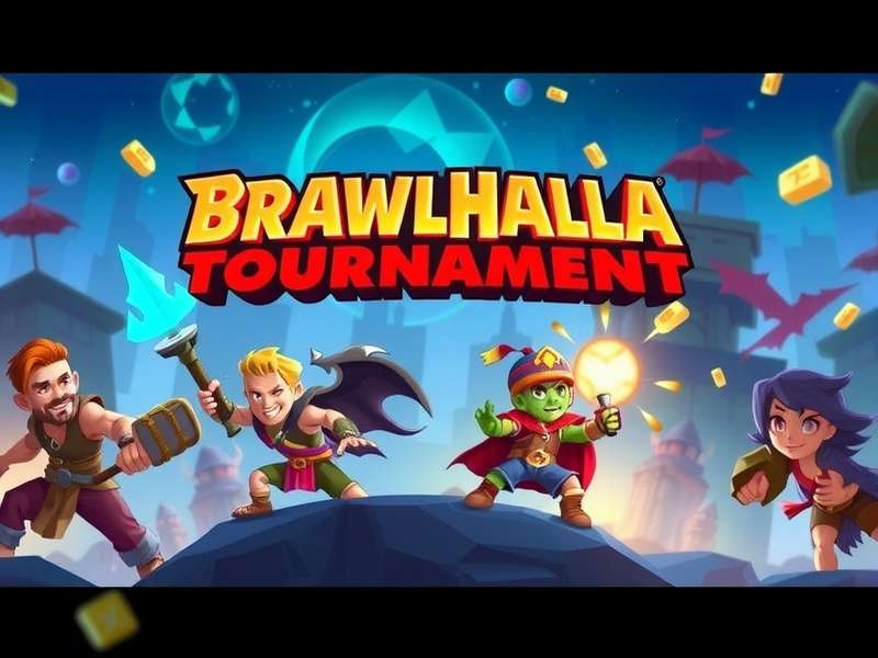 Brawlhalla Tournament Competitive Scene - Professional players competing in esports tournament