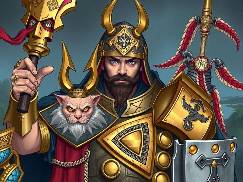 Valhalla stage in Brawlhalla with mythical design