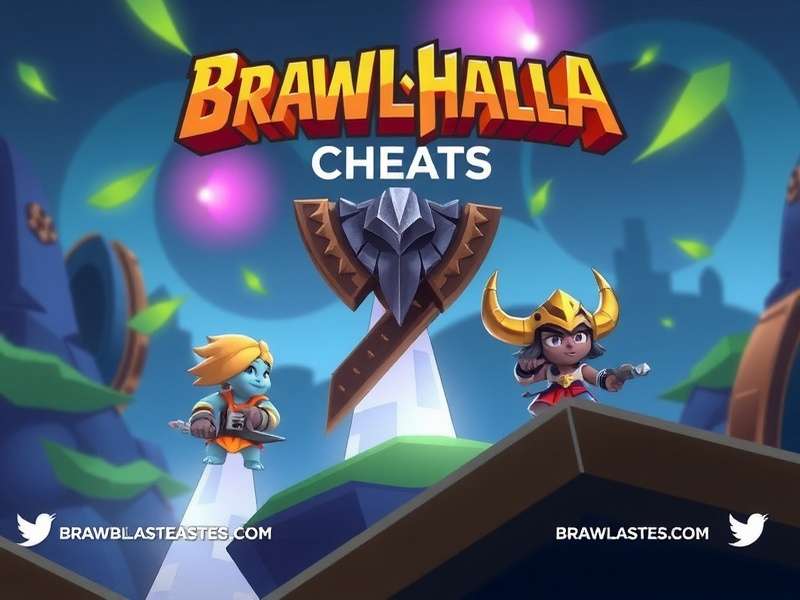 Brawlhalla characters battling in Valhalla with coins and codes overlay