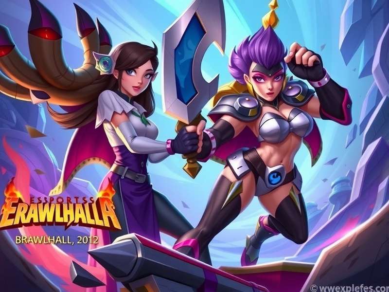 Brawlhalla V5 Esports Tournament Scene with Competitive Players