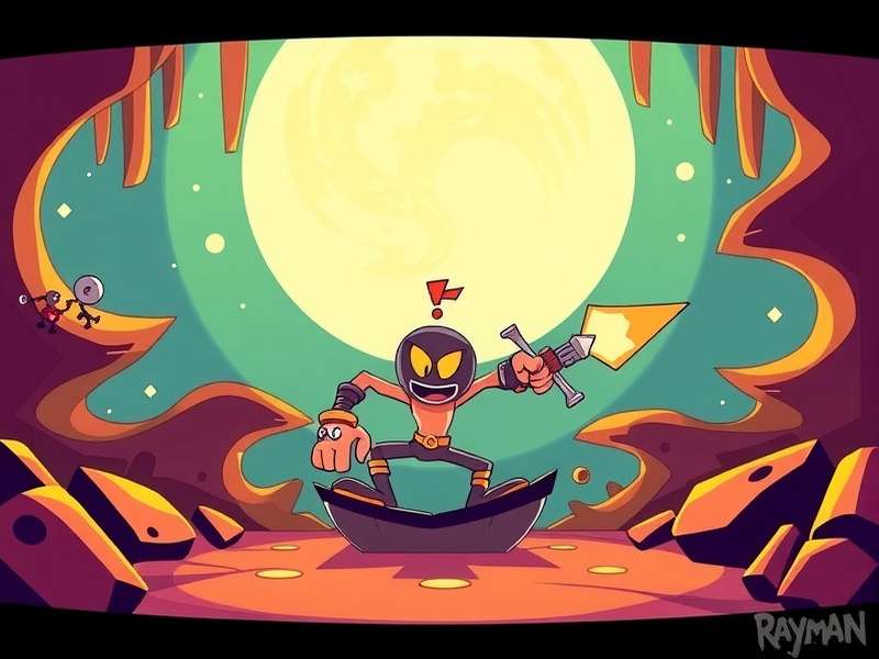 Rayman Brawlhalla gameplay screenshot showing his signature move