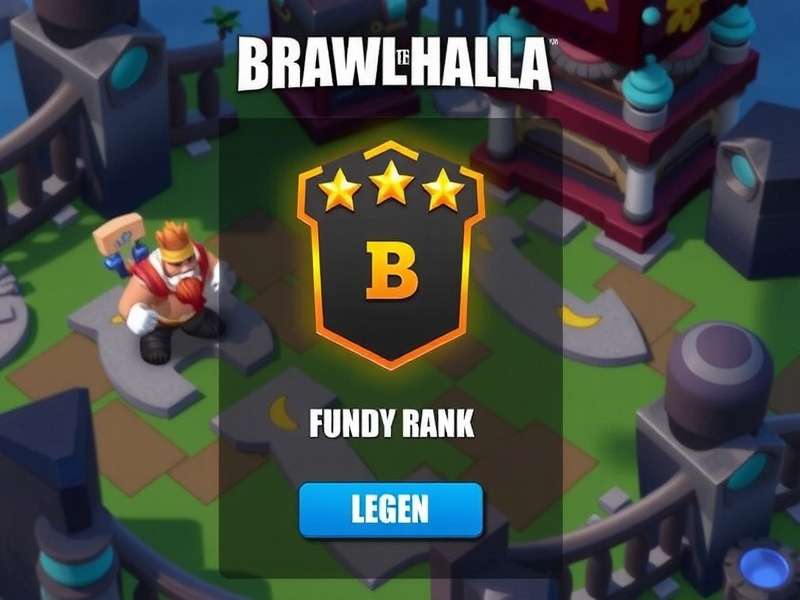 Intense Brawlhalla ranked match showing two legends fighting