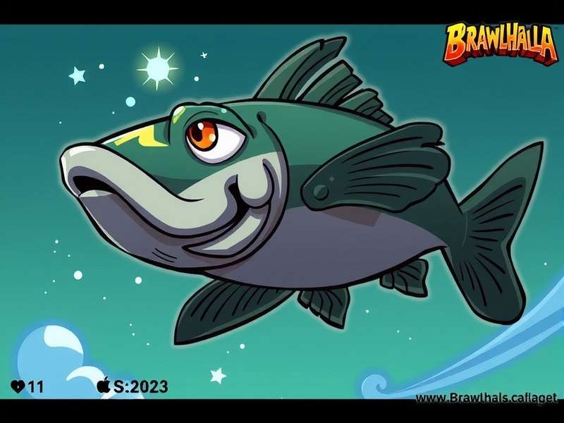 Brawlhalla Seabass Legend Render in dynamic pose