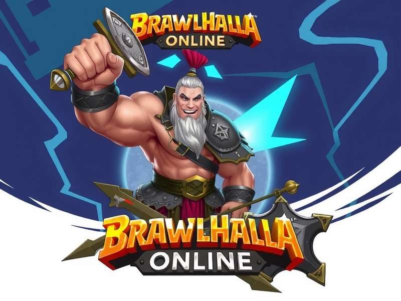 Dynamic Brawlhalla gameplay screenshot showcasing multiple legends fighting on a vibrant stage