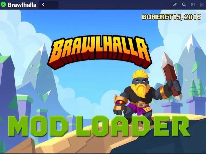 Brawlhalla Mod Loader Github interface showcasing custom skins and effects