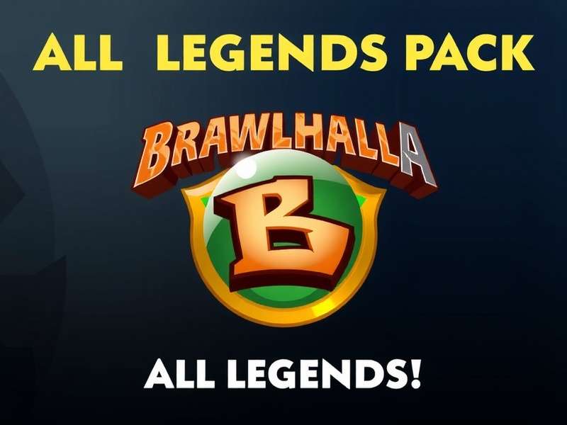 Brawlhalla All Legends Pack banner showing the full roster of legends with vibrant arena background
