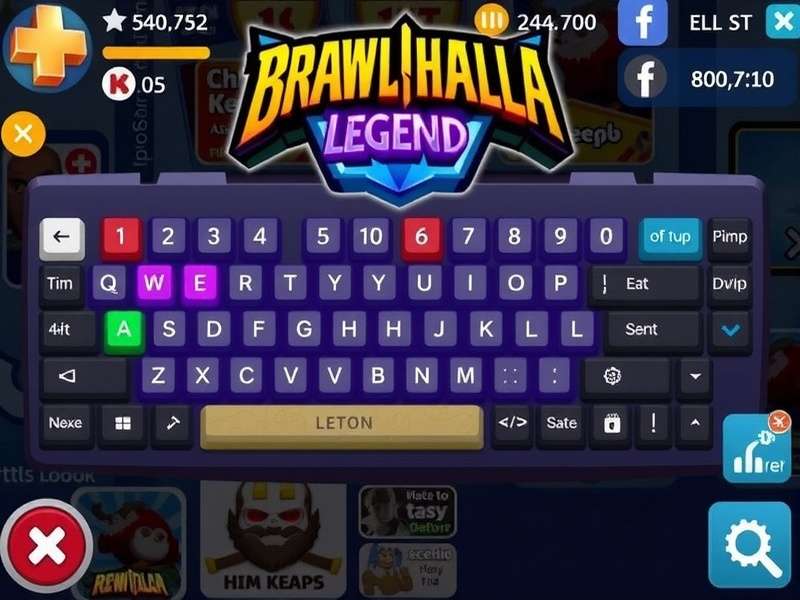 Brawlhalla legend favorite keyboard marking guide with keybind overlay