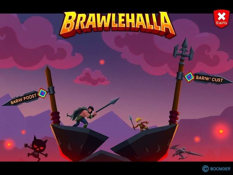 Brawlhalla competitive ranked arena Brawlhalla ranked match in the Valhallan arena