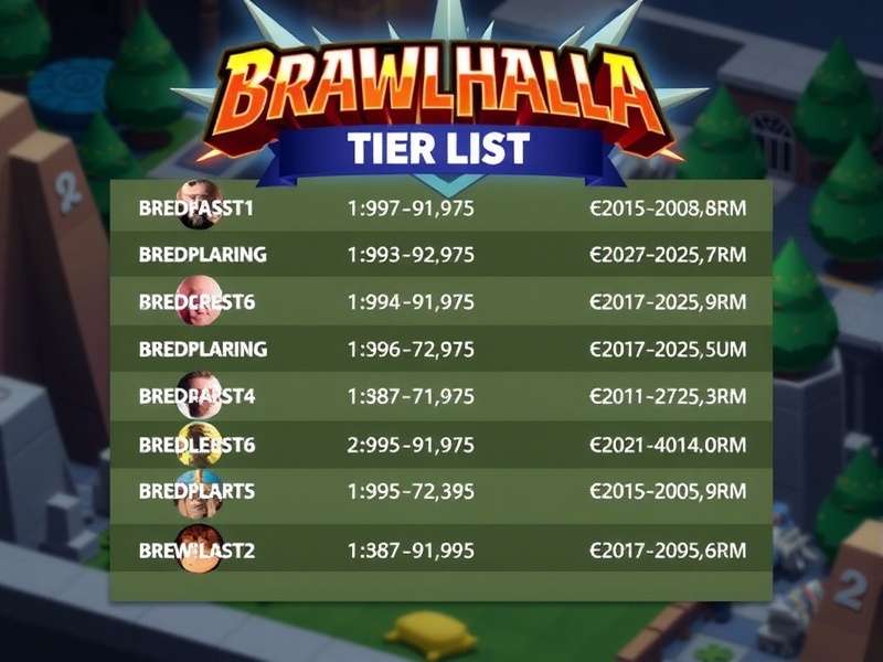 Brawlhalla Tier List May 2025 – India server meta ranking with S to D tiers